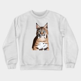 Cute Bobcat Drawing Crewneck Sweatshirt